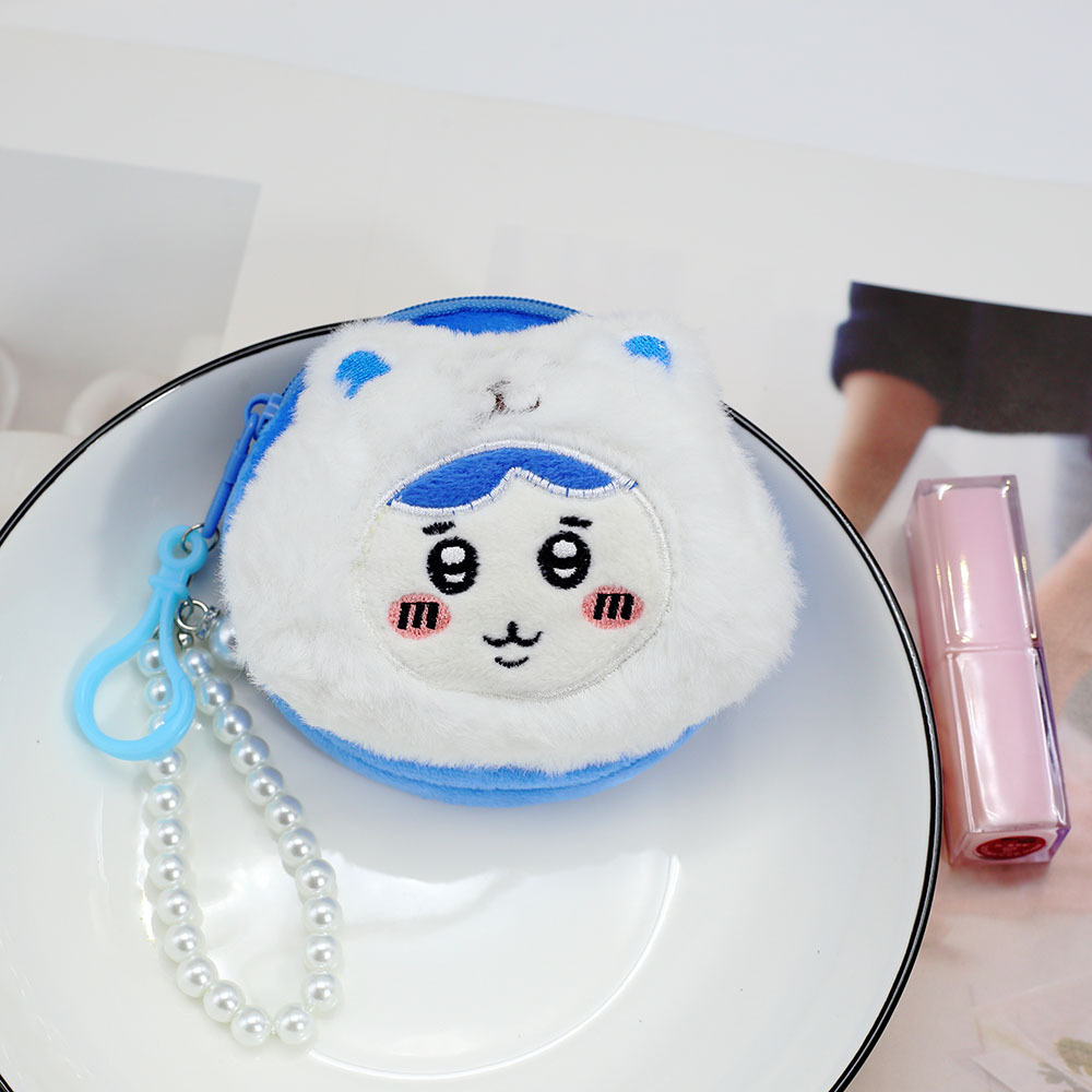 Blue and white bear hood