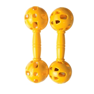 Al por mayor Sonajero de mano hueco de plástico colorido con sonido de campana, Instrumento de percusión Orff para niños, para ejercicio matutino - Product Image 1