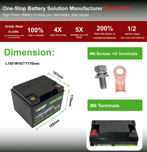 12V 24V 납산 교체 이동성 스쿠터 12V 24V 40Ah 50Ah 전력 휠체어 배터리 - Product Image 5