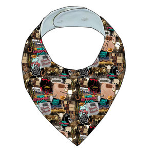 Personalizzato OEM stile occidentale neonato mucca modello cartone animato stampa cotone caldo bavaglini bavaglini bambini ragazze ragazzi <span class=keywords><strong>Bandana</strong></span> Unisex - Product Image 2