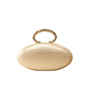 Bolso de Mano de Lujo para Mujer, Estilo Clutch de Piel Sintética con Diseño de Cocodrilo, Elegante Bolso de Noche para Bodas y Fiestas, con Cadena Desmontable - Product Image 3