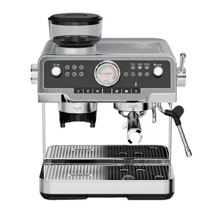 2 in 1 Doppel kessel Halbautomat ische Kaffee maschine UKLA Pumpe Espresso maschine mit Mühle