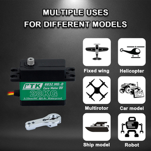 ° 180เซอร์โวระบบดิจิทัลโปรแกรมได้เต็มที่ PTK 8832มก.-วัน28กก. สำหรับเครื่องบินเจ็ทกังหันและเครื่องบินปีกคงที่ - Product Image 5