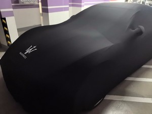 Copertura Auto Personalizzata con Logo Maserati in Tessuto Elastico Morbido per Maserati <span class=keywords><strong>Grecale</strong></span> e Nuova GranTurismo Folgore Antipolvere e Anti-UV - Product Image 5