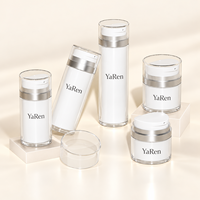 Pot à crème sans air 30g 50g, flacon pompe à lotion 50ml 100ml, ensemble d'emballages cosmétiques vides en plastique PS pour sérum et crème visage