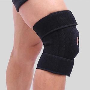 Genouillère de sport en néoprène épais personnalisée, respirante, antidérapante, avec rotule ouverte, sangles réglables, compression, ressort pour le genou - Product Image 1