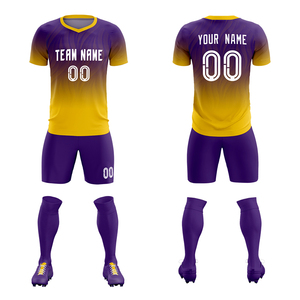 Tenues de football pour adultes personnalisées, impression numérique, maillot et short, 100% polyester, toutes saisons - Product Image 5