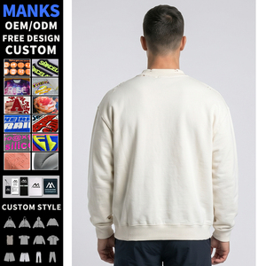 Felpe da <span class=keywords><strong>Uomo</strong></span> Personalizzate OEM all'Ingrosso, Design con Stampa Effetto Vissuto, Logo, Vestibilità Ampia, Stile Casual Vintage - Product Image 3