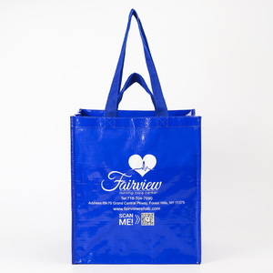 กระเป๋าโท้ทกันน้ำสีเงินแบบสั่งทำพิเศษของ Beckon ผลิตจากผ้า PP ทอ 80-150gsm พร้อมการเคลือบพิมพ์ลาย สำหรับงานส่งเสริมการขายและซูเปอร์มาร์เก็ต - Product Image 6