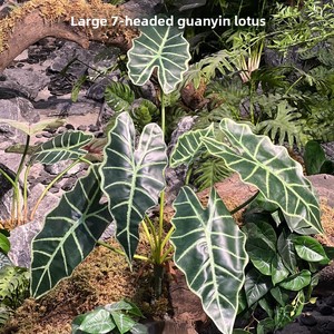 Hojas Artificiales de Monstera y Filodendro de Tacto Real con 7 Cabezas, Vegetación Tropical al por Mayor - Product Image 3