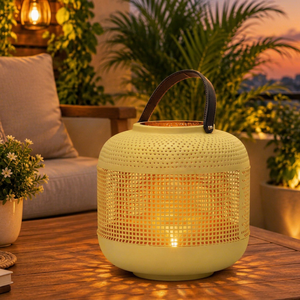 Modern High Quality Perforated Garden Hanging Vessel Metal <b>Candle</b> Holder <b>Lantern</b> Home and <b>Outdoor</b> Decorative Metal Mini <b>Lanterns</b> - Product Image 1
