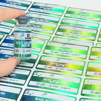 Etiquetas Holográficas para Frascos Pequeños, Adhesivos Resistentes a los Rayos UV e Impermeables para Botellas de Cosméticos y Aceites Esenciales