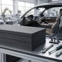 Özel %100 Polyester Su Geçirmez Ses Yalıtımlı İğneleme Yöntemiyle Üretilmiş Dokunmamış Kumaş Rulosu Otomotiv Kabin İzolasyonu Orta Ağırlıkta GSM