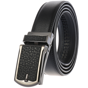Cinto Masculino de Couro Genuíno Ajustável com Fivela Personalizada e Logotipo em Liga Metálica – Tendência da Moda - Product Image 2