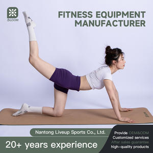 BLOOM özel Logo yüksekliği kaliteli spor doğal mantar Pilates <span class=keywords><strong>Mat</strong></span> çevre dostu baskılı 6mm kalın TPE mantar <span class=keywords><strong>Yoga</strong></span> <span class=keywords><strong>Mat</strong></span> - Product Image 6