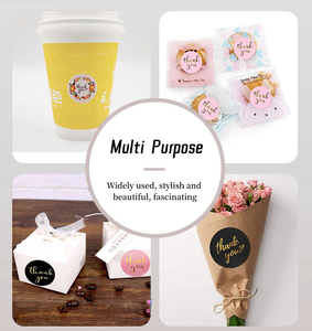 Thiết Kế Mới Bền 500Pcs Mỗi Cuộn Giấy Dính Độ Bám Dính Mạnh Mẽ Không Thấm Nước Dập Nóng Con Dấu Quà Tặng Gói Cảm Ơn Bạn Sticker - Product Image 2