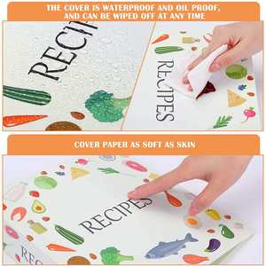 Carnet de recettes de <span class=keywords><strong>cuisine</strong></span> mignon 2026, classeur à 3 anneaux, carnet de notes, journal, classeur à feuilles mobiles, planificateur de repas, classeur de recettes - Product Image 5