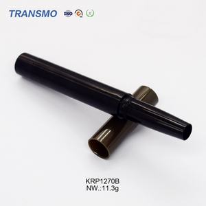 Lápiz Labial con Espejo, Envase de Bálsamo Labial, Base de Brillo Labial de Aluminio, Tubos de Lápiz Labial Negros y Marrones - Product Image 5