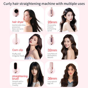 Set de Rizador de Pelo Automático de Alta Calidad con Cepillo Alisador, 3 Barriles de Cerámica, Rizador de Ondas de Playa, 3 Ajustes de Calor y Temporizador - Product Image 6