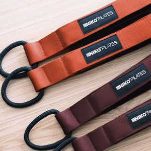 Correas Dobles <span class=keywords><strong>INIKO</strong></span> R0202415 para Pilates y Fitness, para Uso en Reformer y Cadillac en Estudios, Tejido Rojo Anaranjado, Nailon 4.6x42mm - Product Image 1