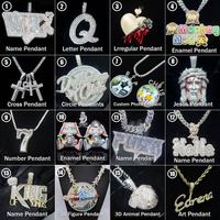 VOAINO bijoux personnalisés glacé diamants nom pendentif VVS diamant Hip Hop lettre pendentif lien chaîne collier pour rappeur