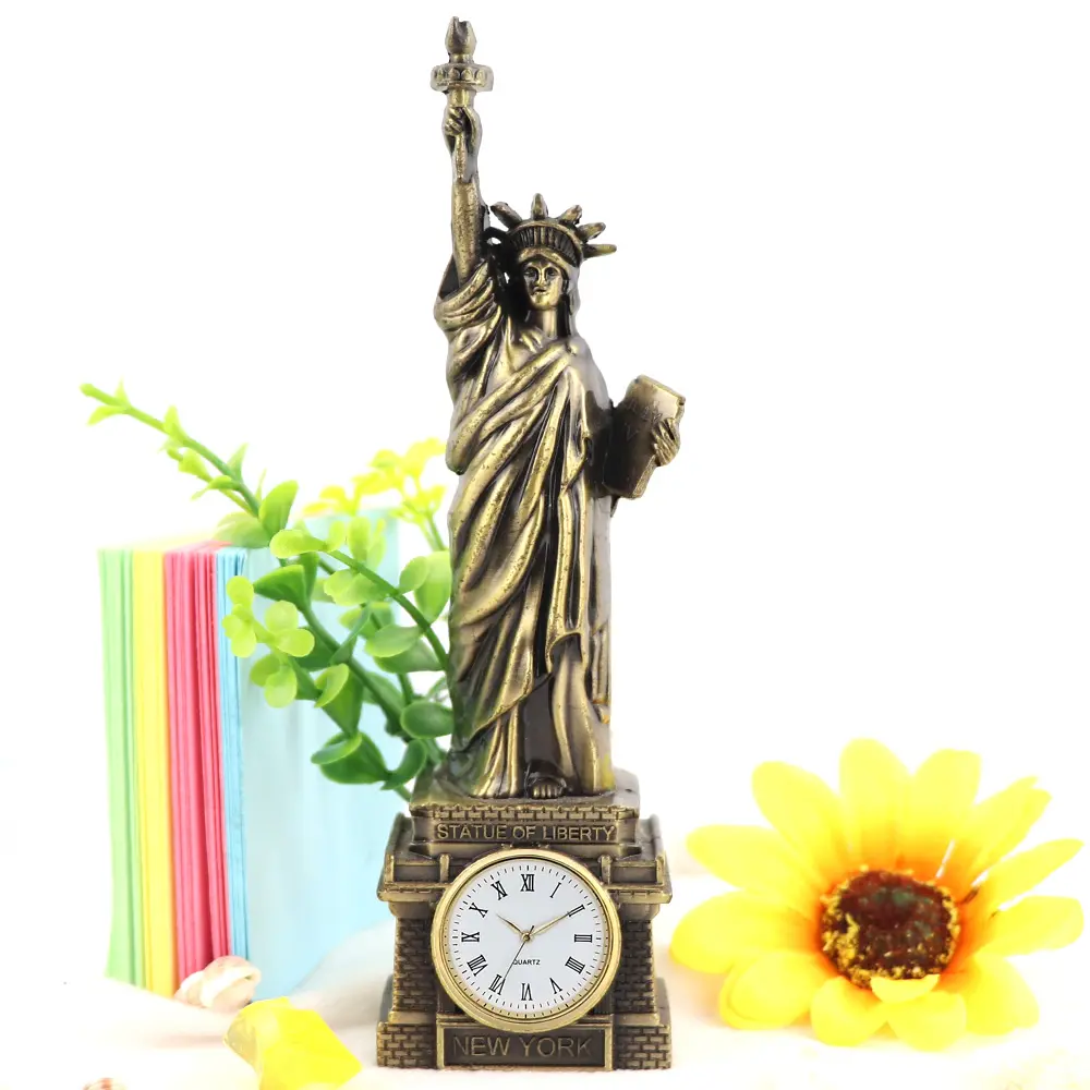 Estatua de la libertad de Material de aleación de Zinc personalizada, figuritas de Metal de recuerdo de América NYC