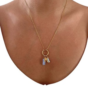 Природный букет из драгоценных камней | 18K PVD Позолоченные Подвески из нержавеющей стали с петлями для изготовления ювелирных изделий | Водонепроницаемые - Product Image 6