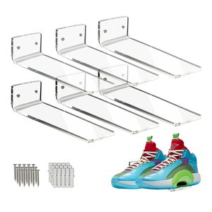 Paquete de <span class=keywords><strong>6</strong></span> Estantes Flotantes para Zapatos de Acrílico, Exhibidores de Zapatos Transparentes para Montar en la Pared, Exhibidores de Zapatos Levitantes - Product Image 2