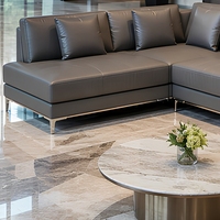 Ensemble de canapés modulaires en forme de L en cuir PU avec pieds en acier électroplaqué pour hall d'hôtel, salon d'aéroport, bureaux et zones de réception