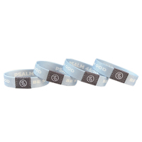 Bracelets promotionnels personnalisés en polyester imprimé par transfert thermique, imitation tissée antique, avec logo sur mesure