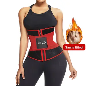 New Custom Logo Neoprene Tummy Control Sweat Belt Waist Trimmer Neoprene Compression Adjustable Women Workout Back Support Belt