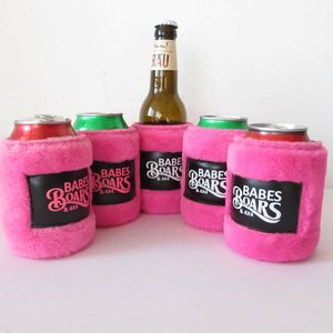RYO High Quality Plush Made Neoprene Insulated Thermal Waterproof Shockproof Portable 12oz 330ml Can Cooler Furry Beer <b>Bottle</b> - Product Image 5