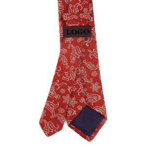 Direktverkauf ab Werk Lässige Krawatte Qualitätsgarantie 100% Seide Gewebtes Jacquard Paisley-Muster Krawatte - Product Image 2
