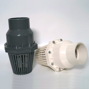 Válvula de pie de UPVC en miniatura, resistente a químicos, antirretorno, para medios ácidos, uso a temperatura ambiente - Product Image 1