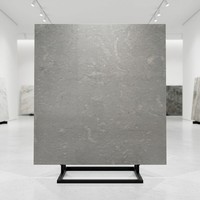 Dalle de pierre calcaire gris fossile, pierre naturelle italienne, gris taupe, veinée, finition polie, pour comptoir, revêtement mural, sol