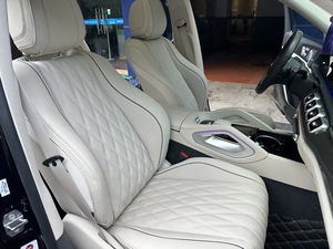 Fundas de Asiento Completas para Mercedes-Benz GLE400e 2022 -- Gris Perla Plateado con Beige (Seis Plazas) - Product Image 2