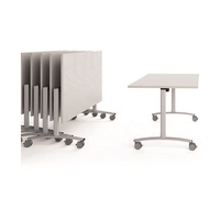 Table pliante personnalisée de bonne qualité, bureau avec roulettes, pour réunion au bureau, formation à la mode, offre spéciale