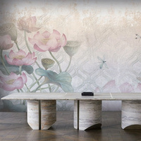Papier peint 3D vintage à motifs floraux sombres pour la décoration murale du salon et de la chambre à coucher