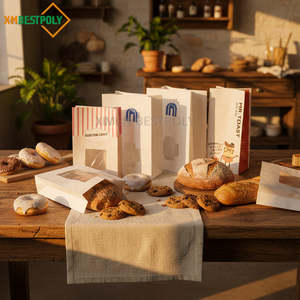 Bolsas <span class=keywords><strong>de</strong></span> Papel Kraft Antigrasa para Panadería y Pastelería, Impresión Personalizada, para Tostadas, Sándwiches, <span class=keywords><strong>Donuts</strong></span>, <span class=keywords><strong>Galletas</strong></span>, Bolsas <span class=keywords><strong>de</strong></span> Papel Desechables <span class=keywords><strong>de</strong></span> Grado Alimenticio - Product Image 1