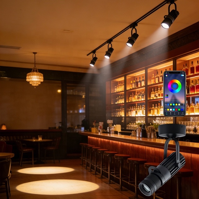 Smart Track Light 12W WIFI RGB Color Changing Adjustable Focus for Dance Studio Corridor Indoor Spot Light