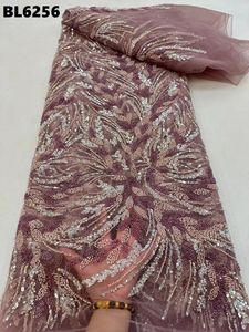 2024 europeo moda blu tessuto pesante con perline e paillettes abito da sposa abito da sera maglia di Tulle lussuoso pizzo con perline - Product Image 3