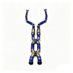 ท่อไอเสียไทเทเนียมสีฟ้าไหม้วนสำหรับ E92 E90 M3 E93 S65 4.0L V8 2007-2013ชุดท่อไอเสีย catback ท่อ - Product Image 1