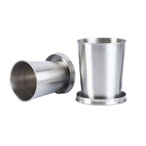 Taza de Viaje Plegable de Acero Inoxidable Portátil con Llavero - Taza Plegable para Camping y Senderismo - Product Image 4