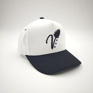 Casquette de baseball Oxford bicolore à 5 panneaux, personnalisable avec logo brodé 3D, modèle A-Frame à pois, unisexe, vente en gros fabricant - Product Image 3