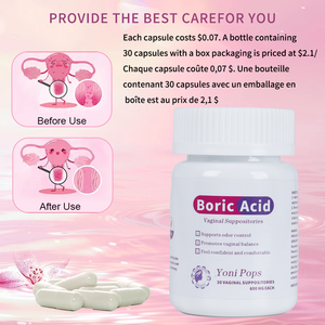 Private Label Yoni Pops Detox Boorzuur Zetpillen Voor Bv/Gist Infecties 100% Medische Boorzuur Aanpasbare Vagina Pops - Product Image 3