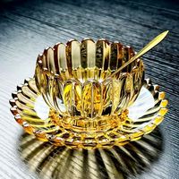 Nouvel ensemble de bols Lotus pour le commerce extérieur – Vaisselle de petit-déjeuner en verre résistant à la chaleur, design minimaliste, idéal pour les flocons d'avoine et les desserts
