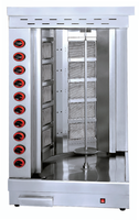 GPL à gaz 5 brûleurs Shawarma Grill Chicken Kebab Machine Rotation Automatique Doner Kebab Shawarma Machine