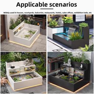 Mistech personnalisé moderne écologique PP + boîte à fleurs en verre cascade caractéristique de l'eau extérieur jardin <span class=keywords><strong>Aquarium</strong></span> 10 ans de garantie 1000L - Product Image 4