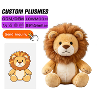 Peluche personnalisée super douce brodée, adorable mini tigre, mascotte en peluche