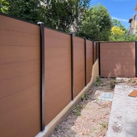Panneaux de clôture en composite bois-plastique HONSUN, panneaux de porte, clôture de jardin extérieure, treillis et portails